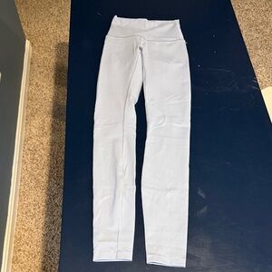 Lululemon Light Blue High-Waisted full length Leggings Size 0
